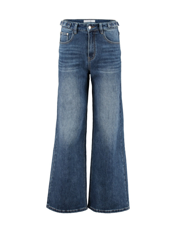 Hailys Bu44ckli Women’s Flared Jeans – Mid Blue QF-2504036